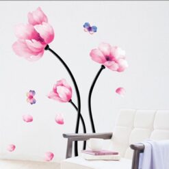 Muursticker Roze Bloem - Design - 100 x 114 CM