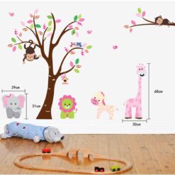 Muursticker Boom Met Uiltjes & andere Dieren