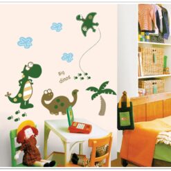 Muursticker Dino met een Palmboom