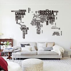 Muursticker Wereldkaart 190x116 cm