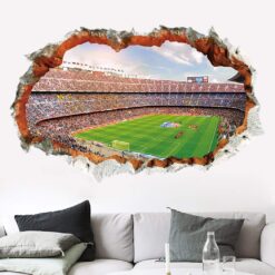Muursticker 3D Voetbalstadion