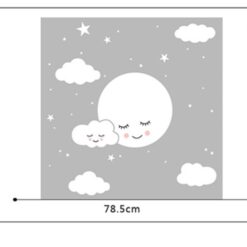 Alternative view of Muursticker Maan en Wolken