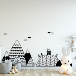 Muursticker Berglandschap Nordic Style