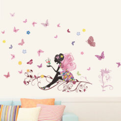Muursticker Fee met Vlinders