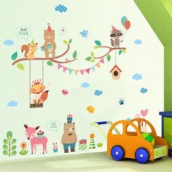 Muursticker Feestende Dieren