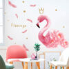 Muursticker Flamingo met Kroon