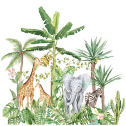 Alternative view of Muursticker Jungle met Dieren