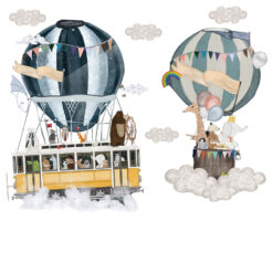 Alternative view of Muursticker Luchtballon Bus