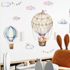 Muursticker Luchtballon met Dieren