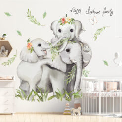 Muursticker Olifant Familie