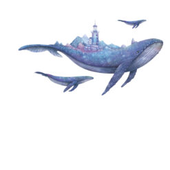 Alternative view of Muursticker Walvis met Baby's