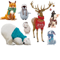 Alternative view of Muursticker Winter Dieren