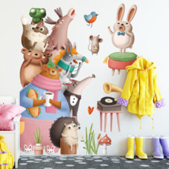 Muursticker Zingende Dieren