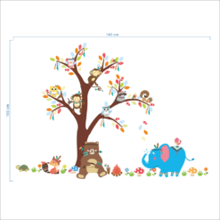 Alternative view of Muursticker Boom met Dieren